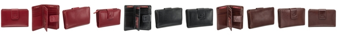 Mancini Equestrian-2 Collection RFID Secure Medium Clutch Wallet